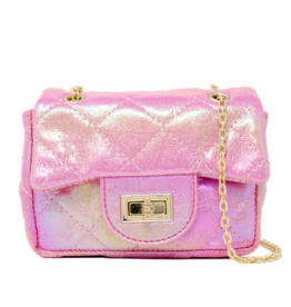 Zomi Gems Classic Metallic Rainbow Mini Bag - Pink