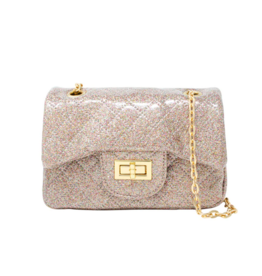 Zomi Gems Classic Quilted Sparkle Mini Bag - Rainbow