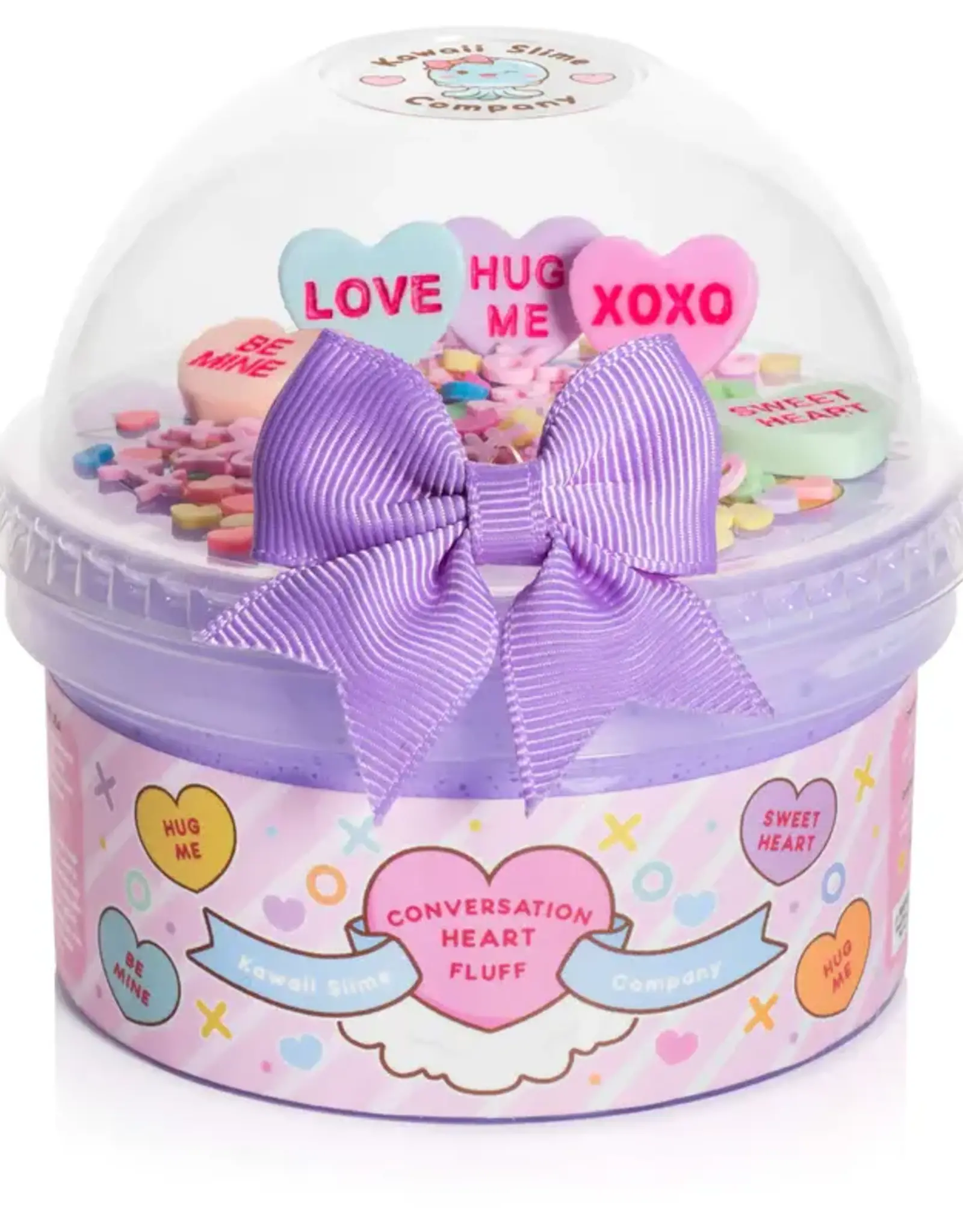 Kawaii Slime Company Conversation Heart Fluff Slime