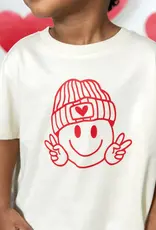 Wink 3YO: Peace, Love, Smile Valentine's Day Short Sleeve T-Shirt