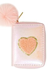 Zomi Gems Shiny Heart Patch Wallet: Pink