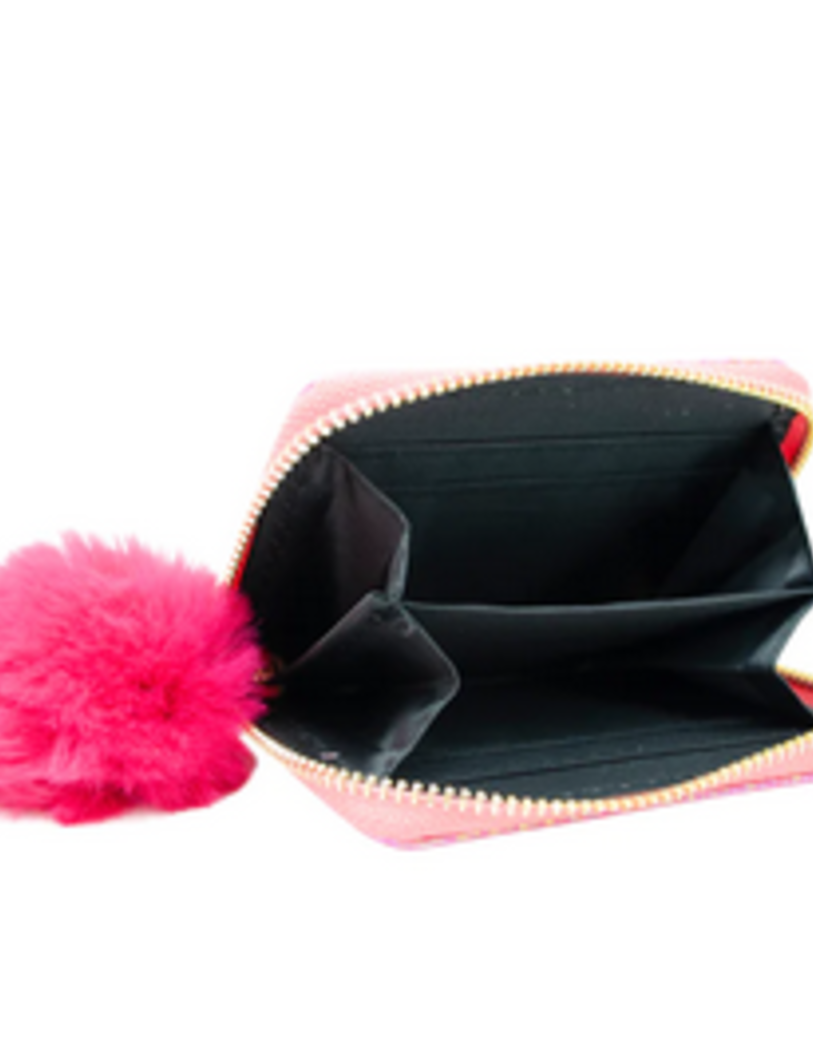 Zomi Gems Shiny Heart Patch Wallet: Pink