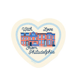 MapTote Sticker: Philadelphia With Love Rowhouses