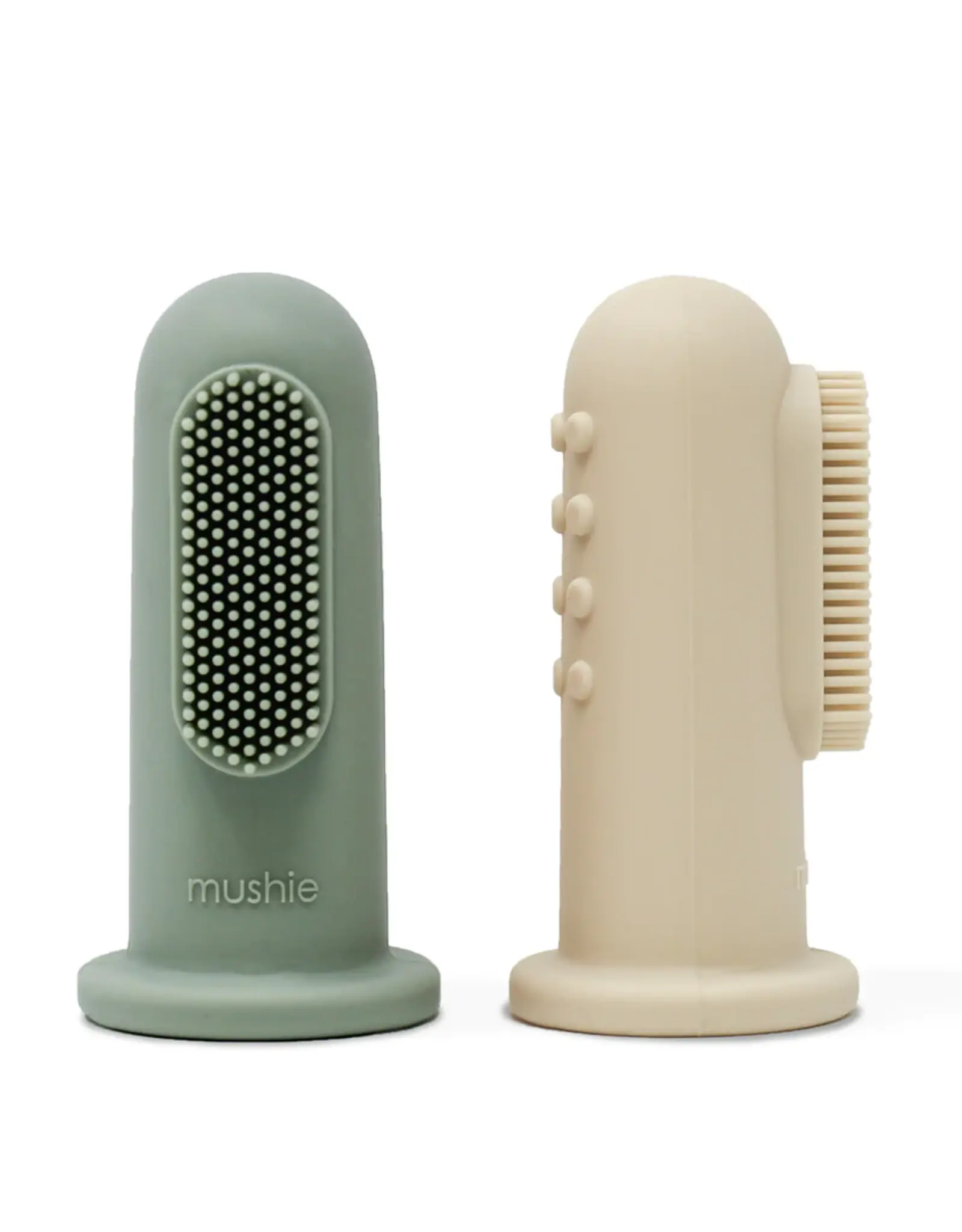 Mushie Finger Toothbrush - Shifting Sand/Blush