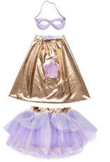 Creative Education Super-Duper Tutu/Cape/Mask, Metallic Rose/Lilac Size 4-6