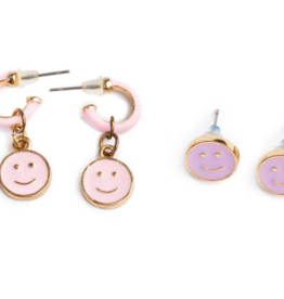 Creative Education Boutique Chic All Smiles Earrings, 2 PR
