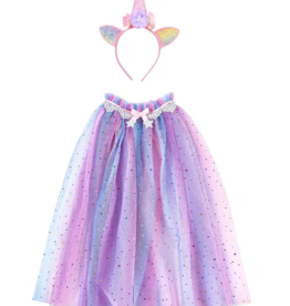 Creative Education Rainbow Unicorn Cape & Headband, Multi, Size 4-6