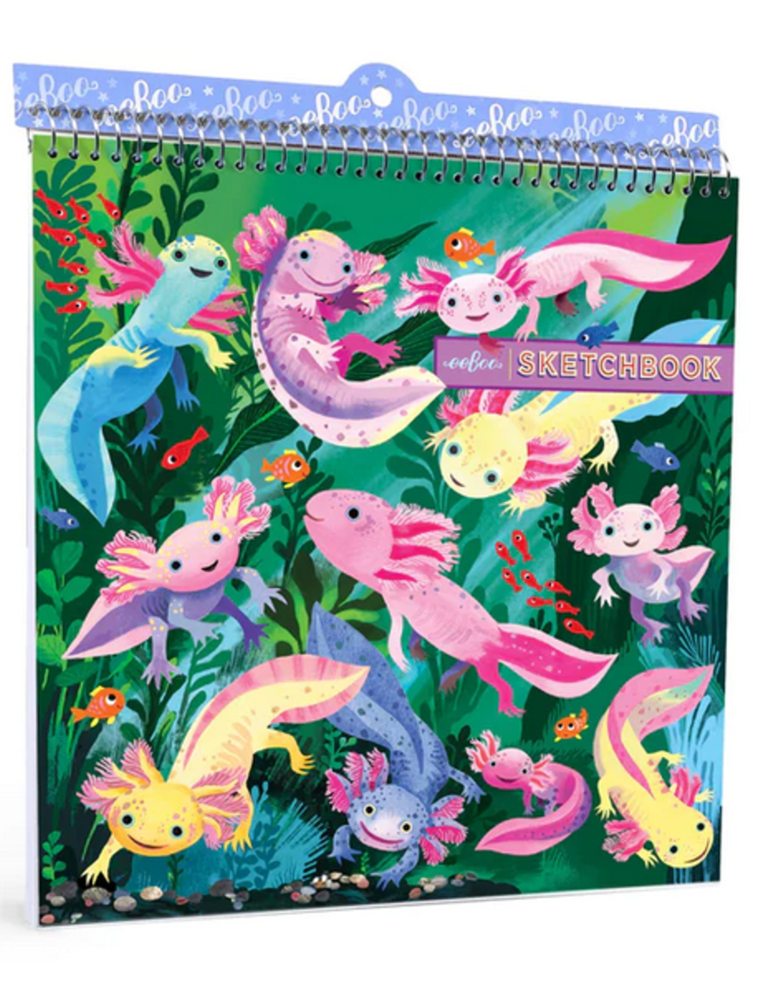 eeBoo Square Sketchbook: Axolotl