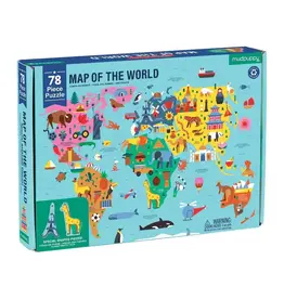 Chronicle Books 78pc Puzzle: Geography Map of World