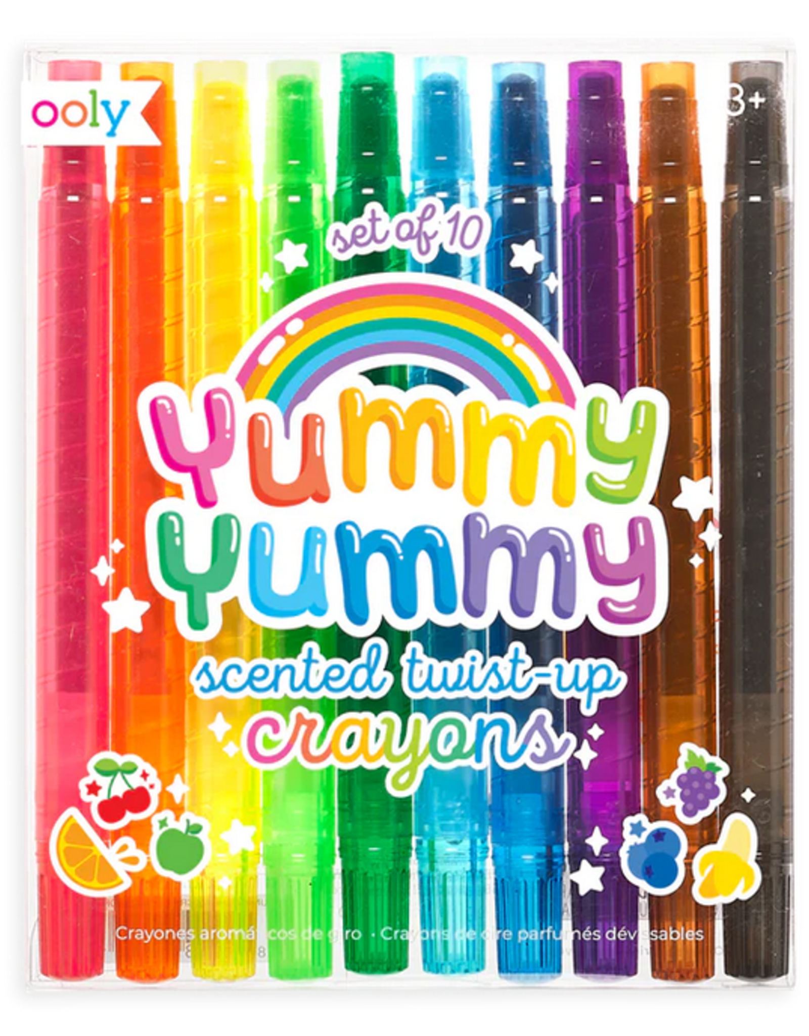 Ooly Yummy Yummy Scented Twist Up Crayons - Set of 10