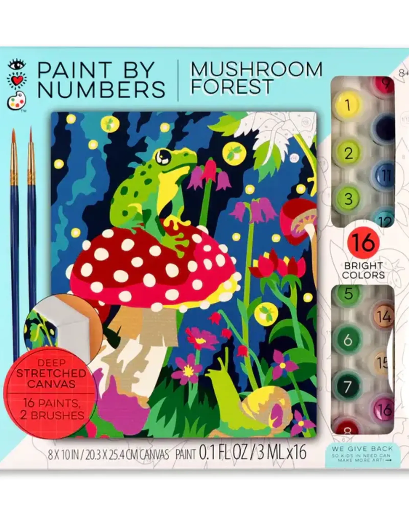 Bright Stripes Paint By Numbers Mushrooom Forest