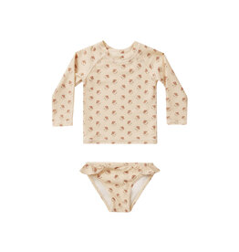 Rylee+Cru 0-3MO: Maryn Rash Guard Set - Vintage Fleur