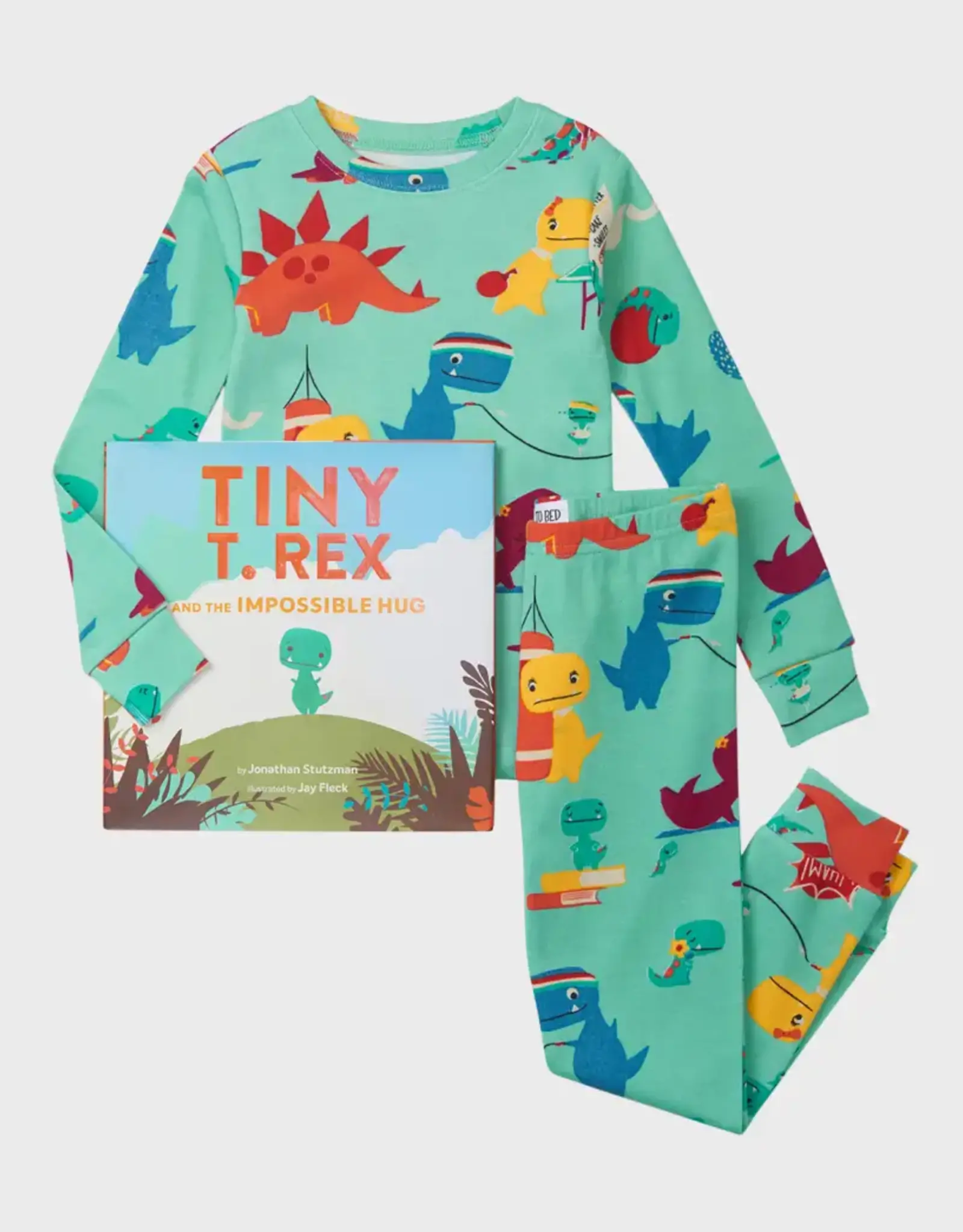 Books To Bed 4YO Flat Pack with Book: Tiny T-Rex and The Impossible Hug Pajama Set