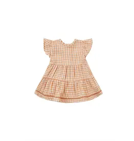 QuincyMae 18-24MO: Lily Dress - Melon Gingham