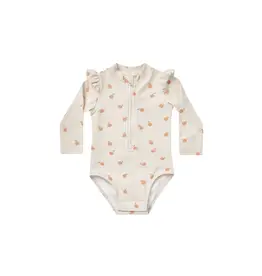 QuincyMae 12-18MO: Byron Rashguard One-Piece - Oranges