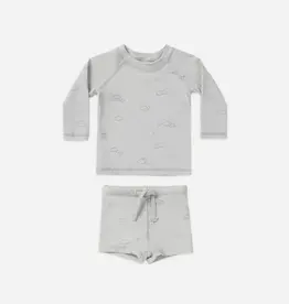 QuincyMae 6-12MO: Finn Rashguard + Short Set - Sunny Day