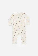 QuincyMae 0-3MO: Ribbed Baby Jumpsuit - Snails