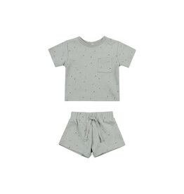 QuincyMae 12-18MO: Boxy Pocket Tee + Short Set - Constellations