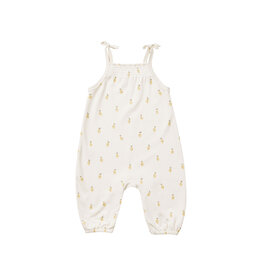 QuincyMae 12-18MO: Smocked Jumpsuit - Lemons