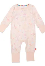 Magnetic Me 12-18MO: Coral Floral Grow With Me Coverall