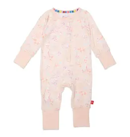 Magnetic Me 12-18MO: Coral Floral Grow With Me Coverall