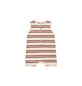 Rylee+Cru 6-12MO: Davis Romper - Red Stripe