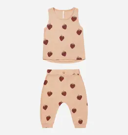 Rylee+Cru 0-3MO: Tank + Slouch Pant Set - Strawberries