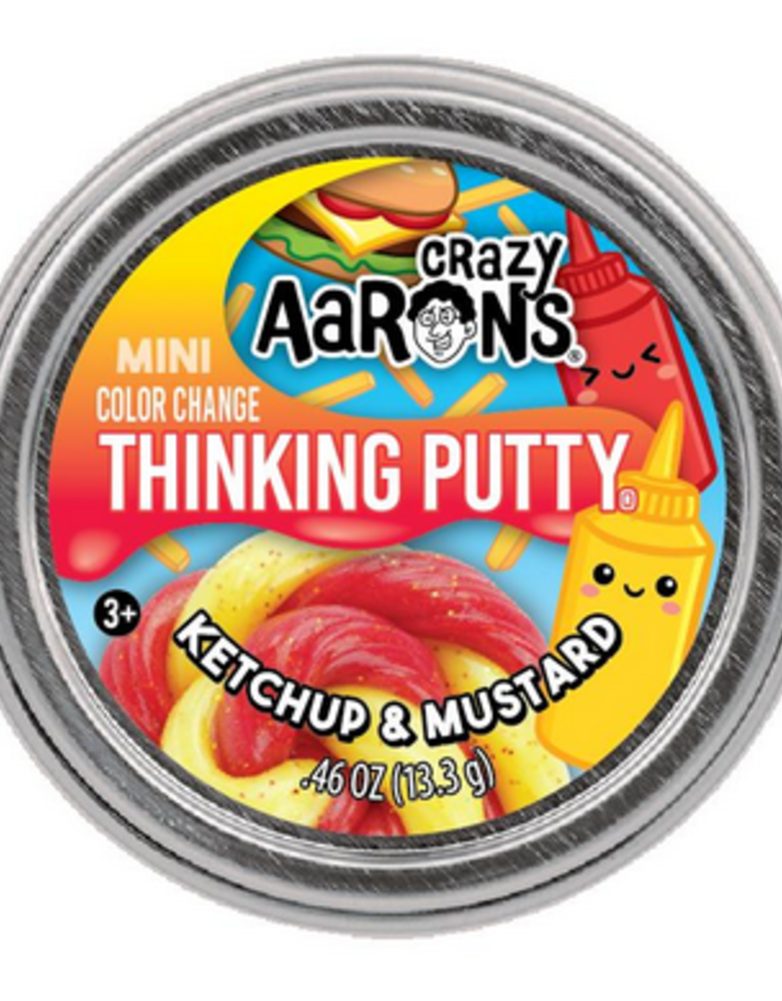 Crazy Aaron's Putty World Mini Tin 2": Ketchup & Mustard