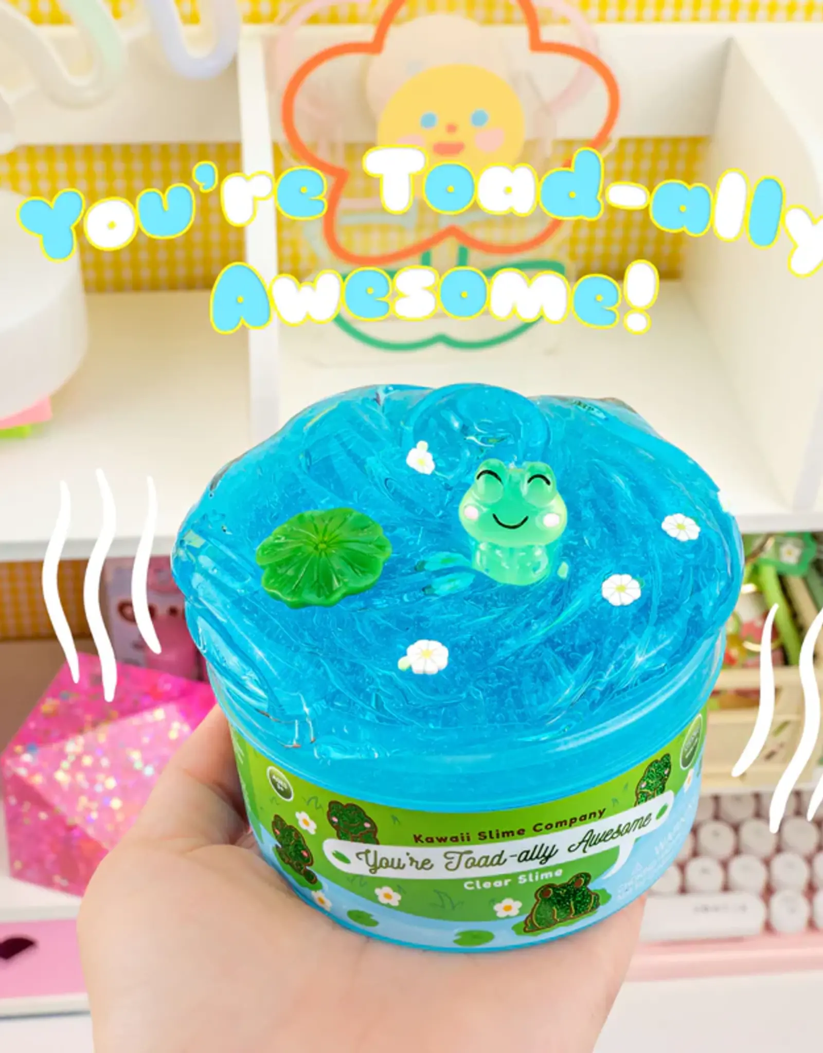 Kawaii Slime Company You're Toad-ally Awesome Clear Slime