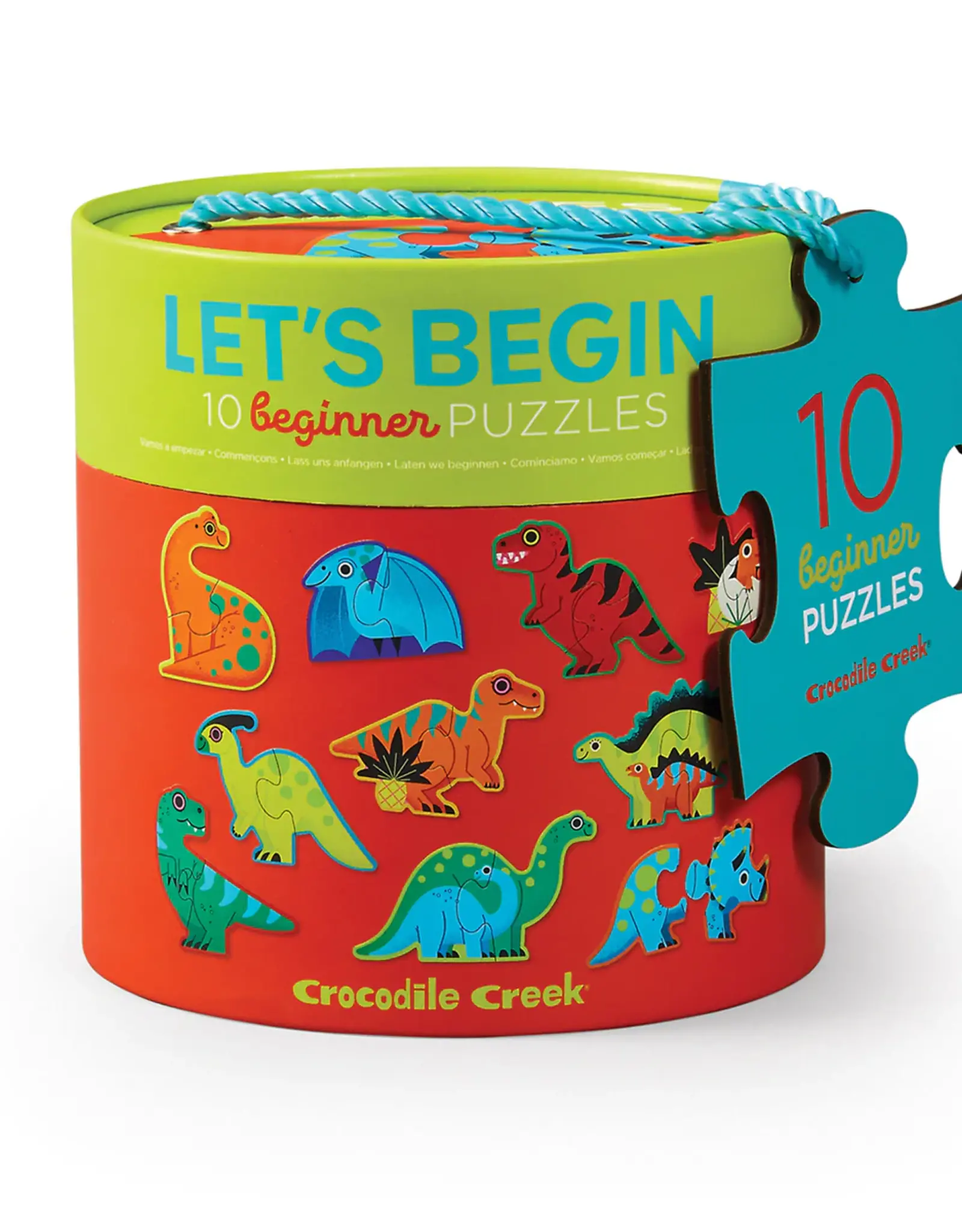 Crocodile Creek 2pc Puzzle: Lets Begin Dinosaurs