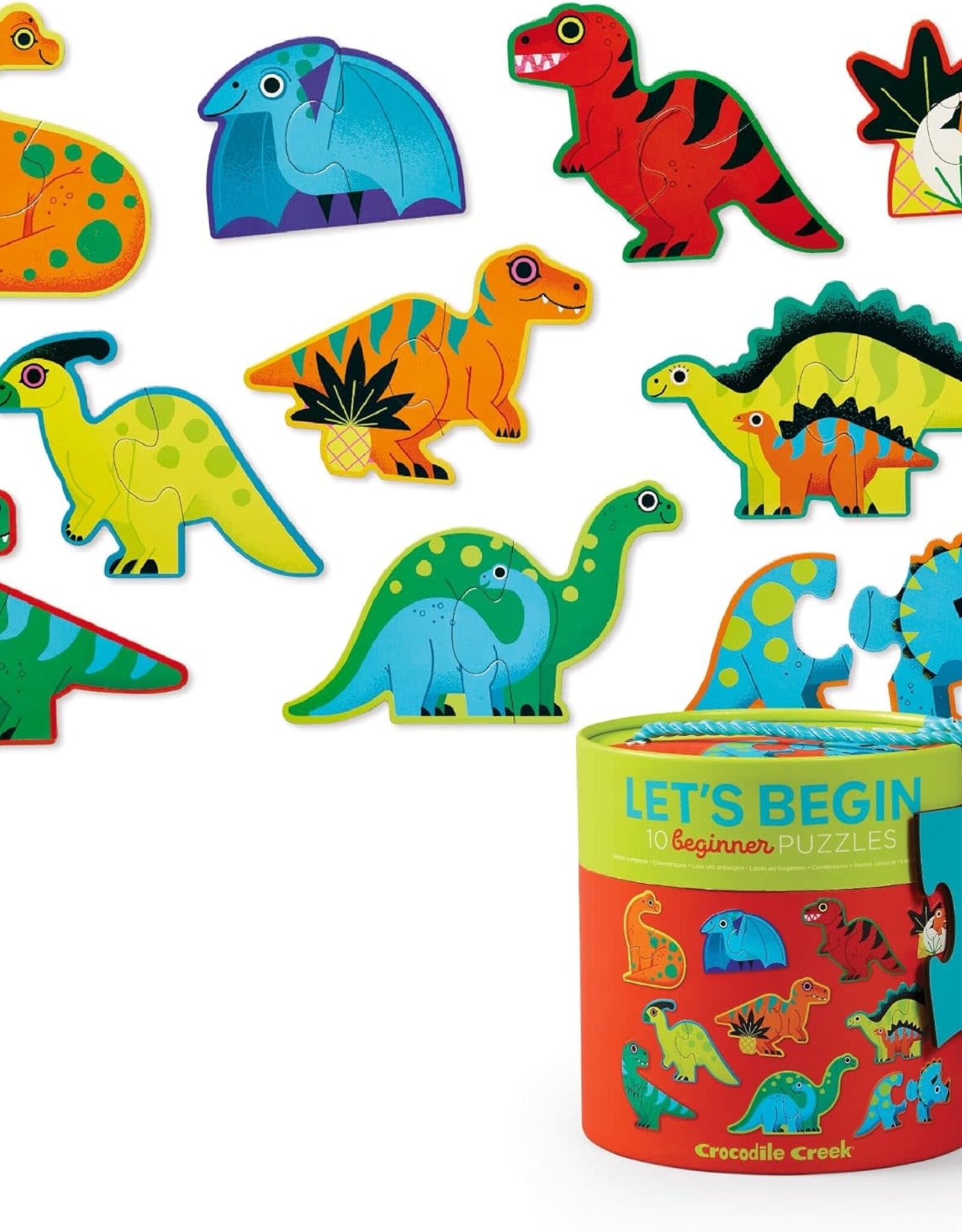 Crocodile Creek 2pc Puzzle: Lets Begin Dinosaurs