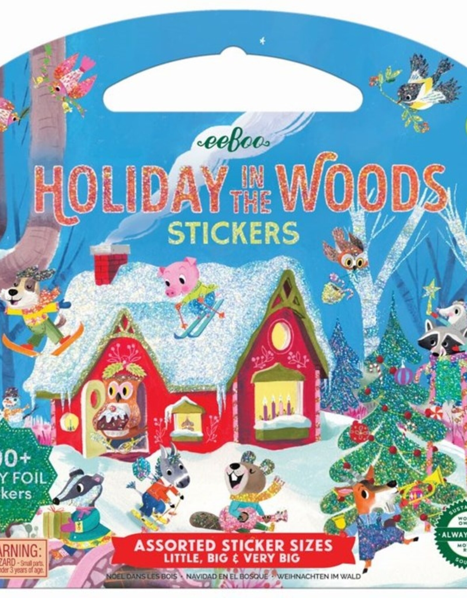eeBoo Shiny Stickers: Holiday in the Woods