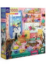eeBoo 1000pc Puzzle: Pink Kitchen