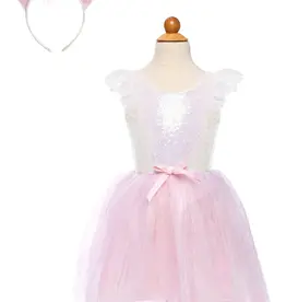 Creative Education Dreamy Unicorn Dress & Headband, Iridescent/Pink, Size 5-6