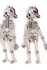 Creative Education Spooky Scary Skeleton Clip On Earrings