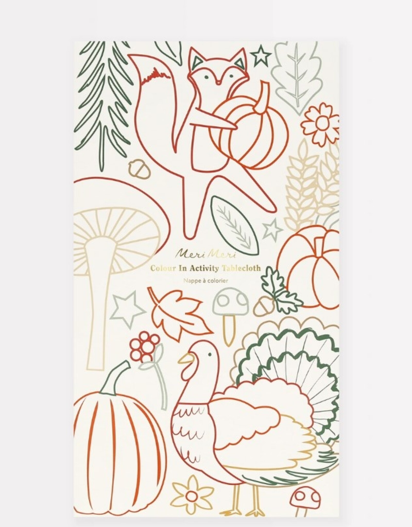 Meri Meri Thanksgiving Color In Activity  Tablecloth