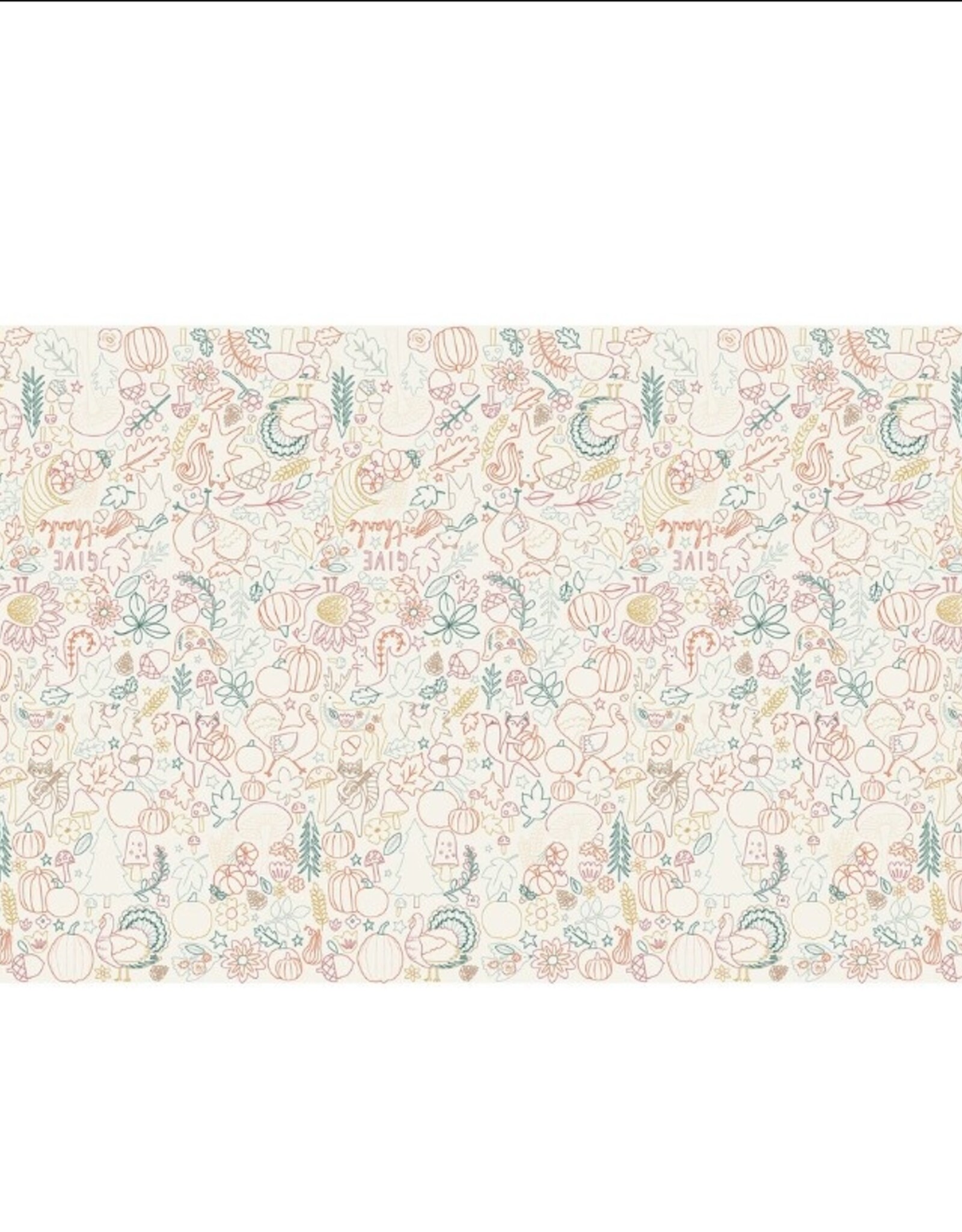 Meri Meri Thanksgiving Color In Activity  Tablecloth