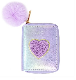 Zomi Gems Shiny Heart Patch Wallet: Purple