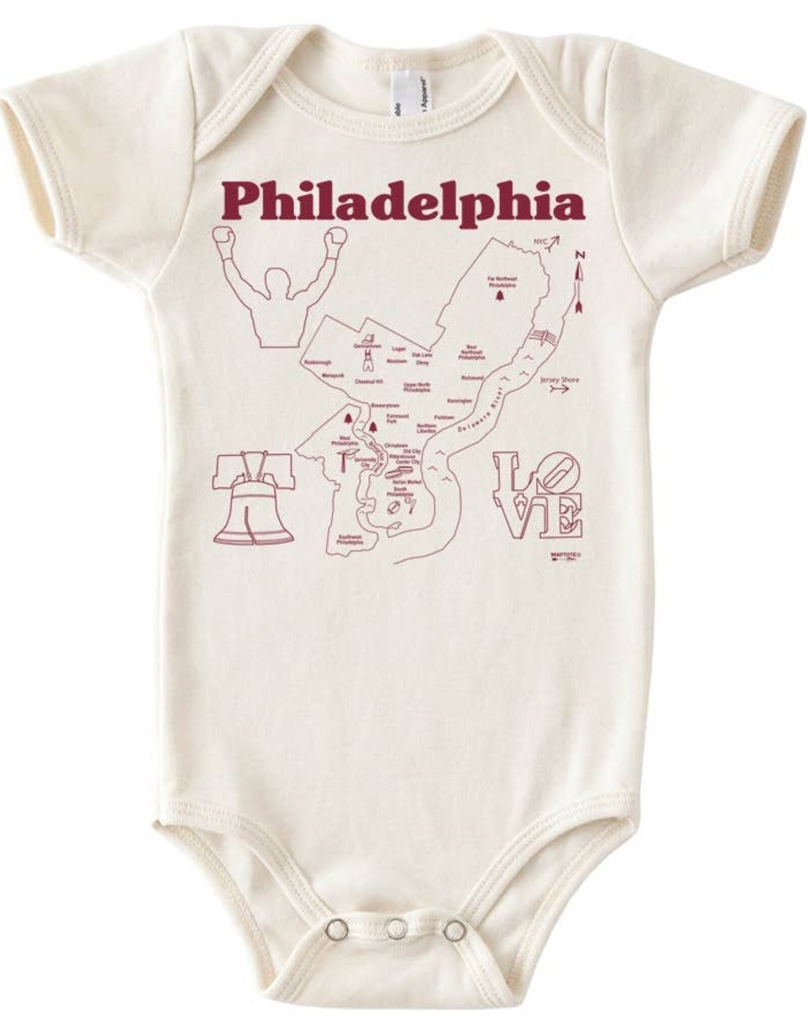 MapTote 3-6MO: One Piece - Philadelphia