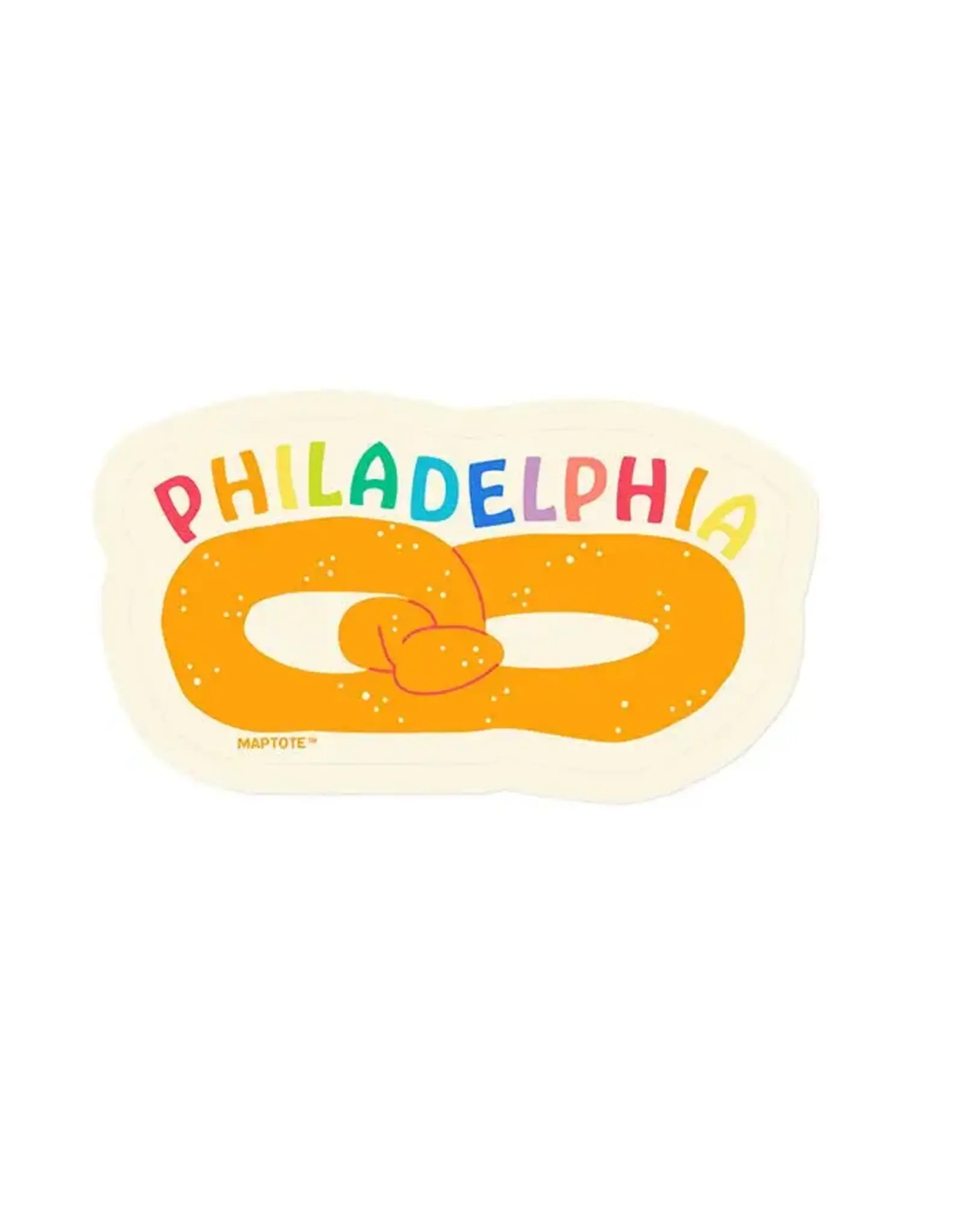 MapTote Sticker: Philadelphia Rainbow Pretzel
