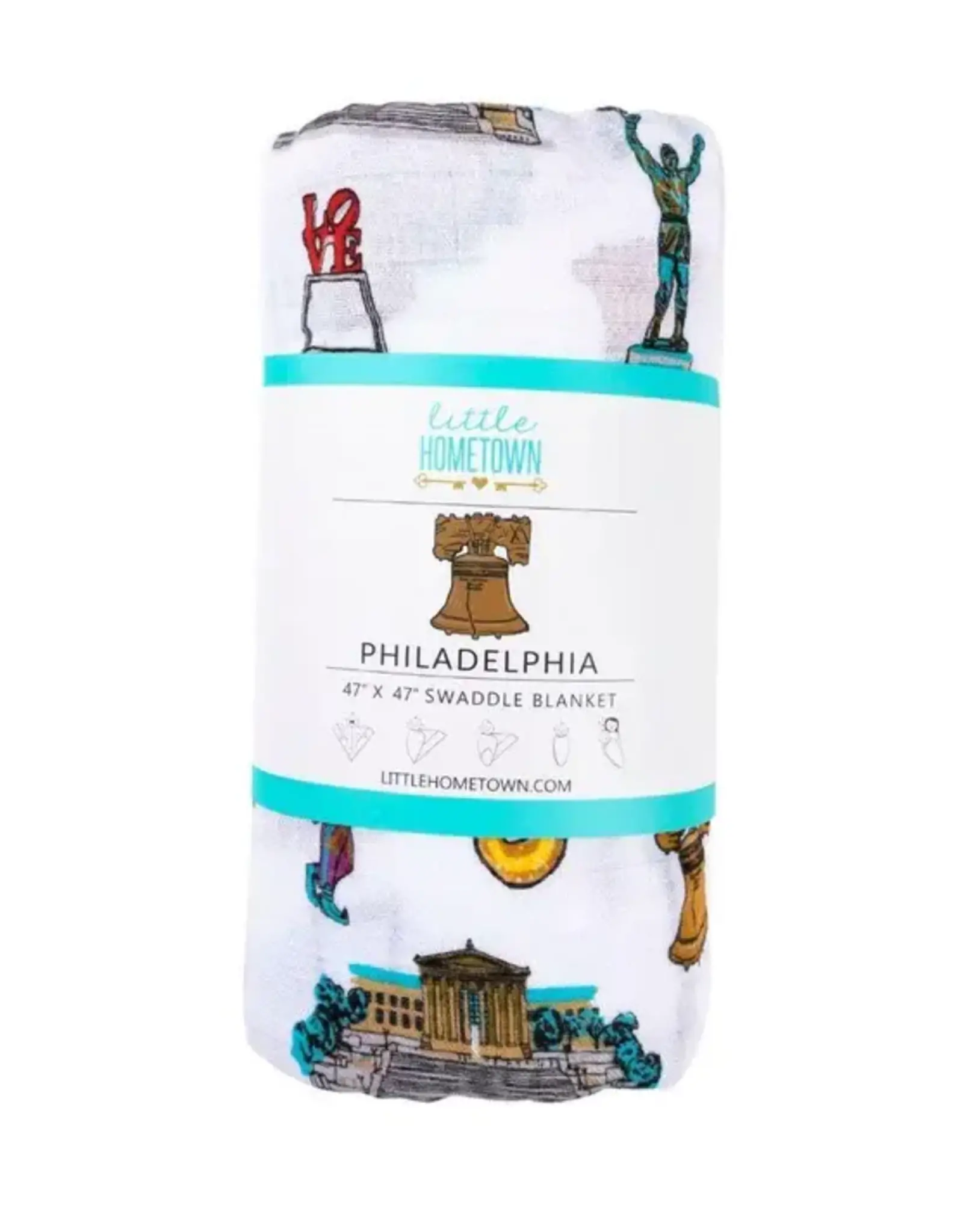 Little Hometown Philadelphia Baby Swaddle Blanket