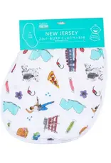 Little Hometown New Jersey Baby: 2-in-1 Burp Cloth and Bib