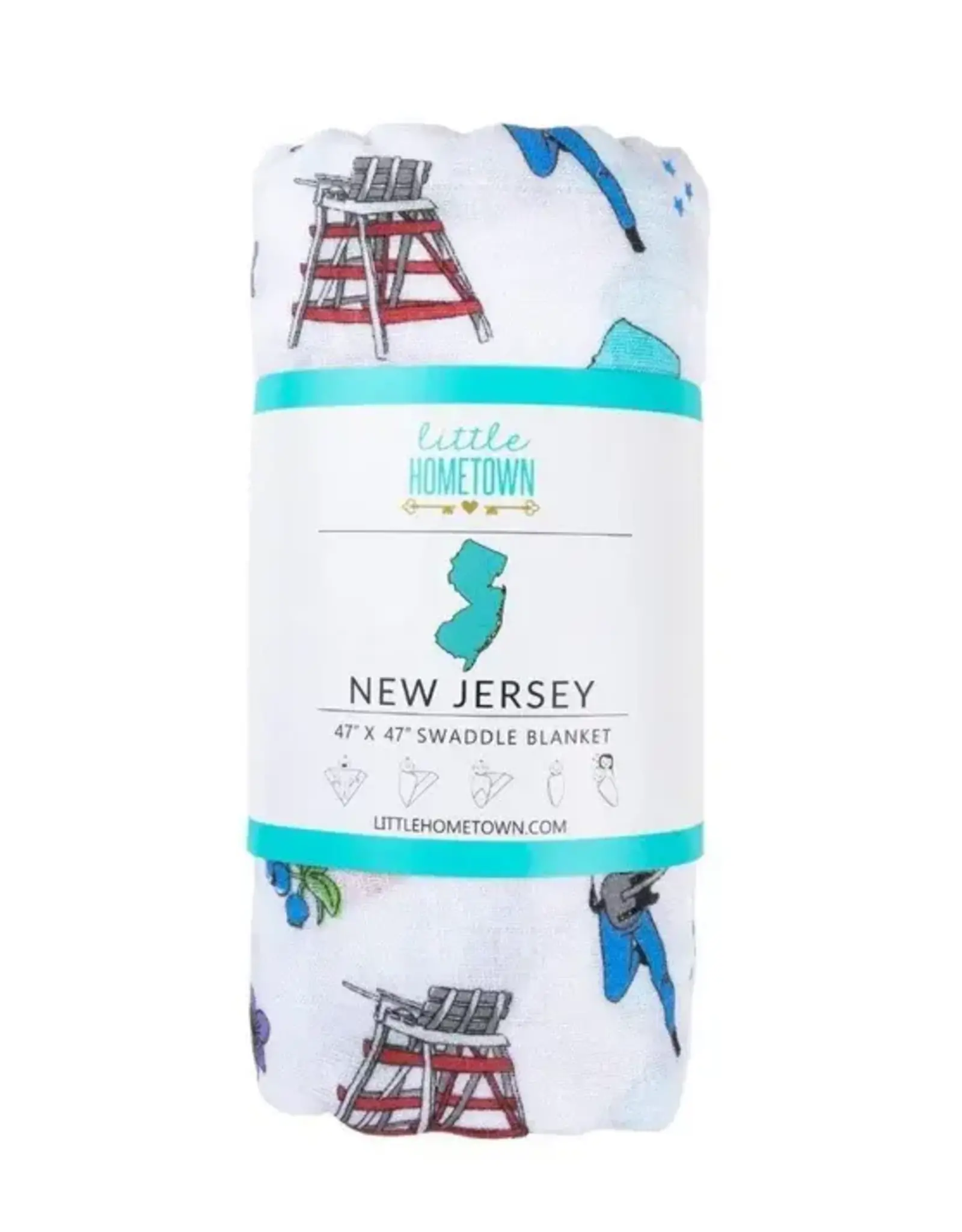 Little Hometown New Jersey Baby Swaddle Blanket