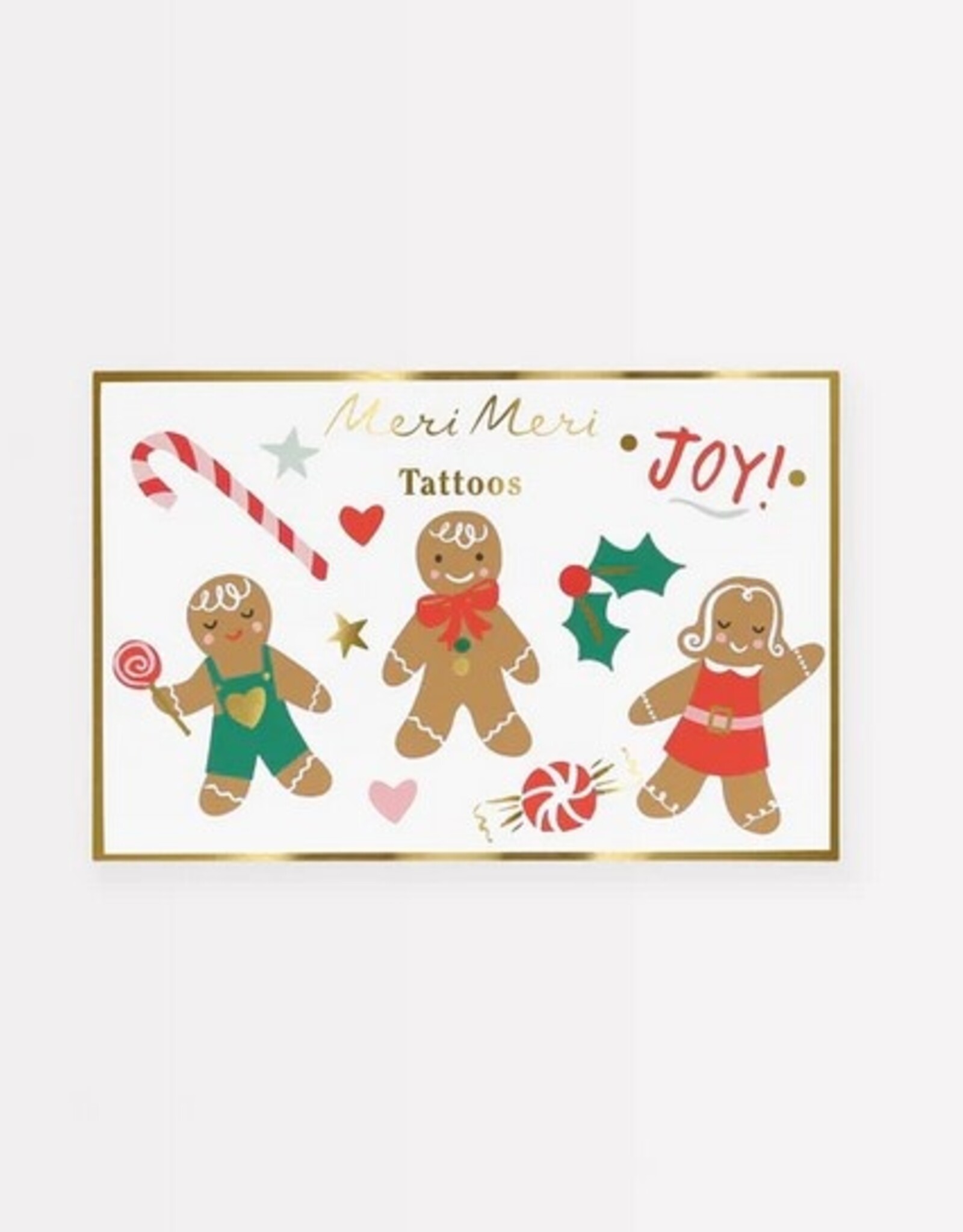 Meri Meri Gingerbread Temporary  Tattoos