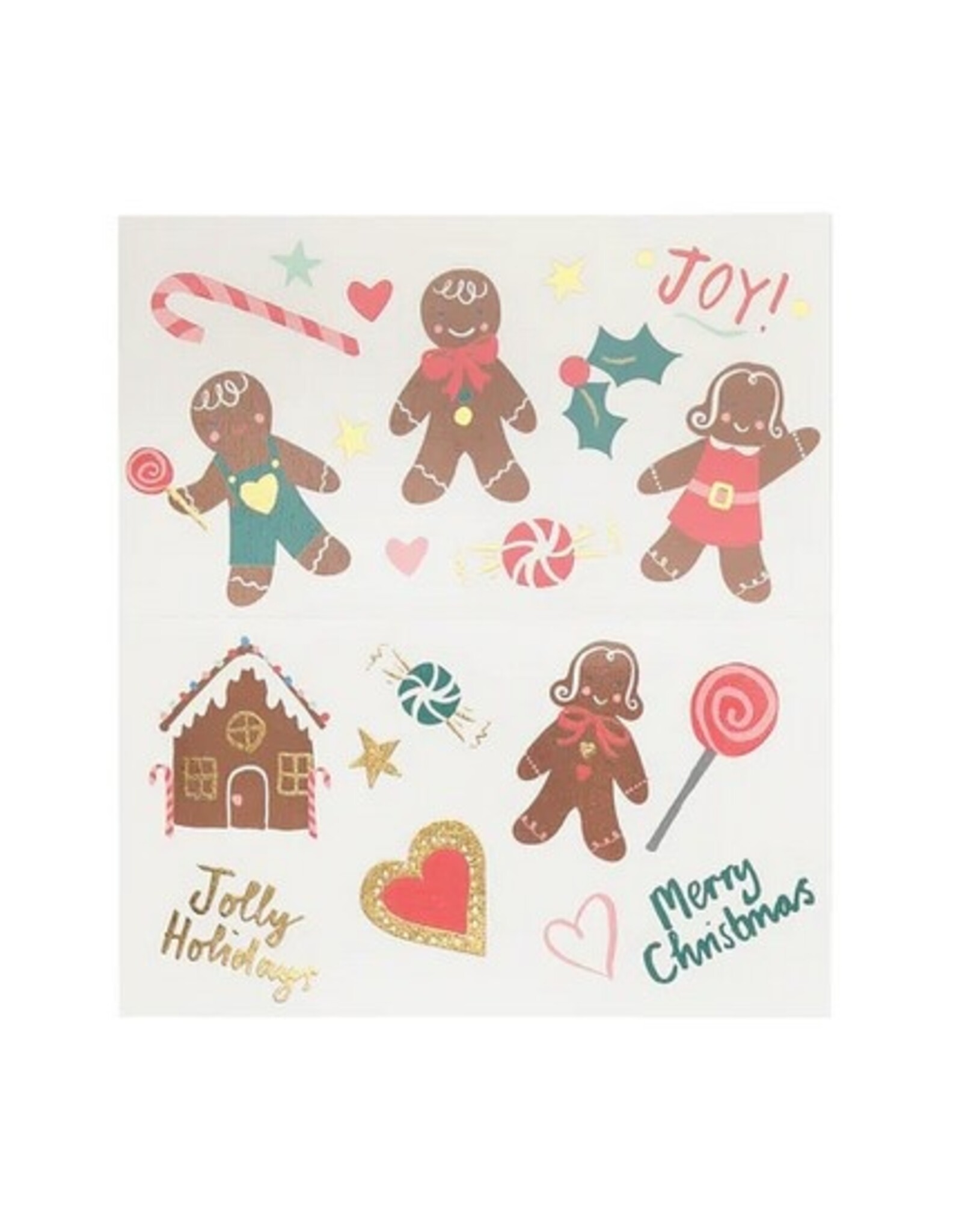 Meri Meri Gingerbread Temporary  Tattoos