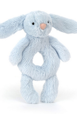 Jellycat Bashful Blue Bunny Ring Rattle
