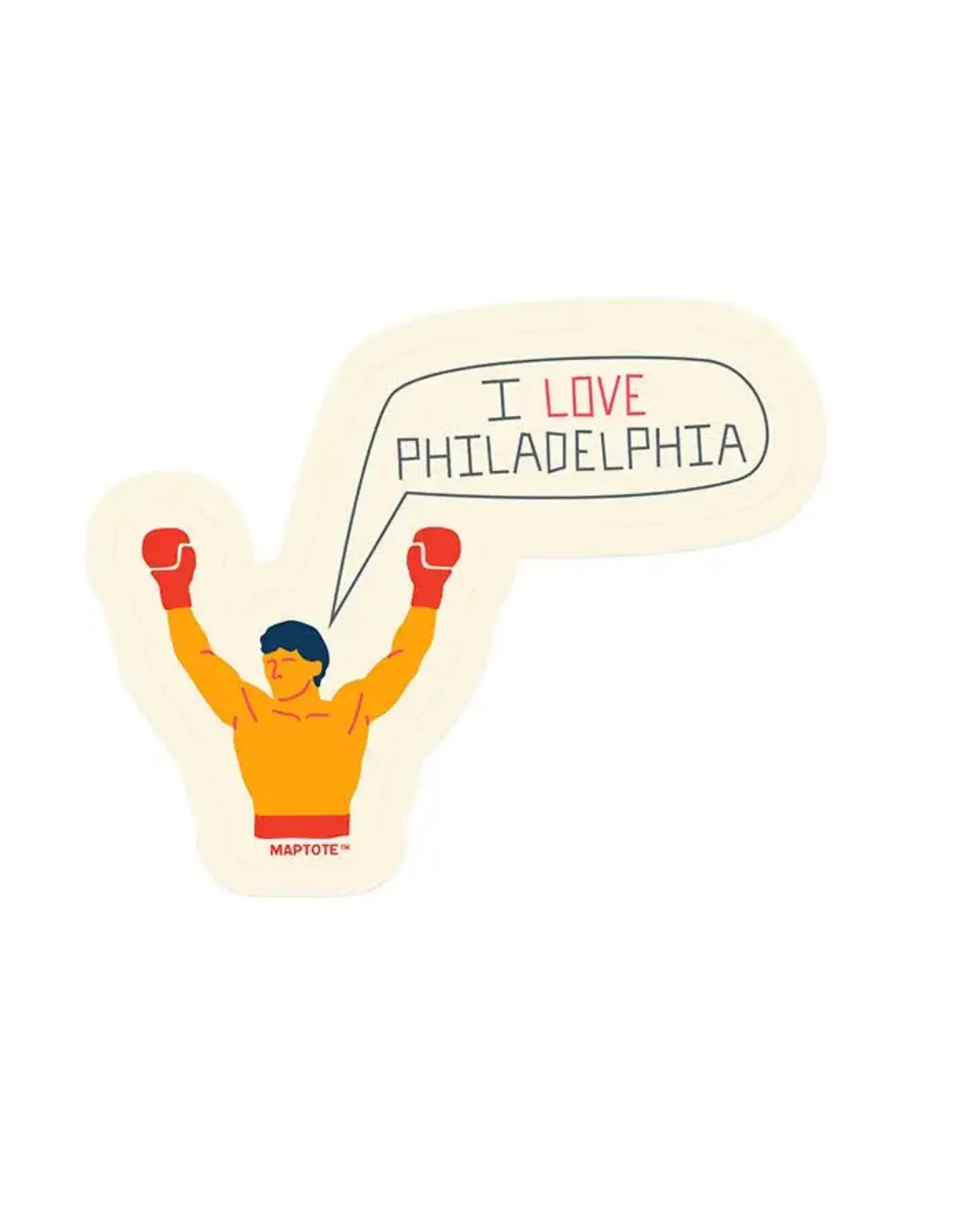MapTote Sticker: Philadelphia Boxing Champ