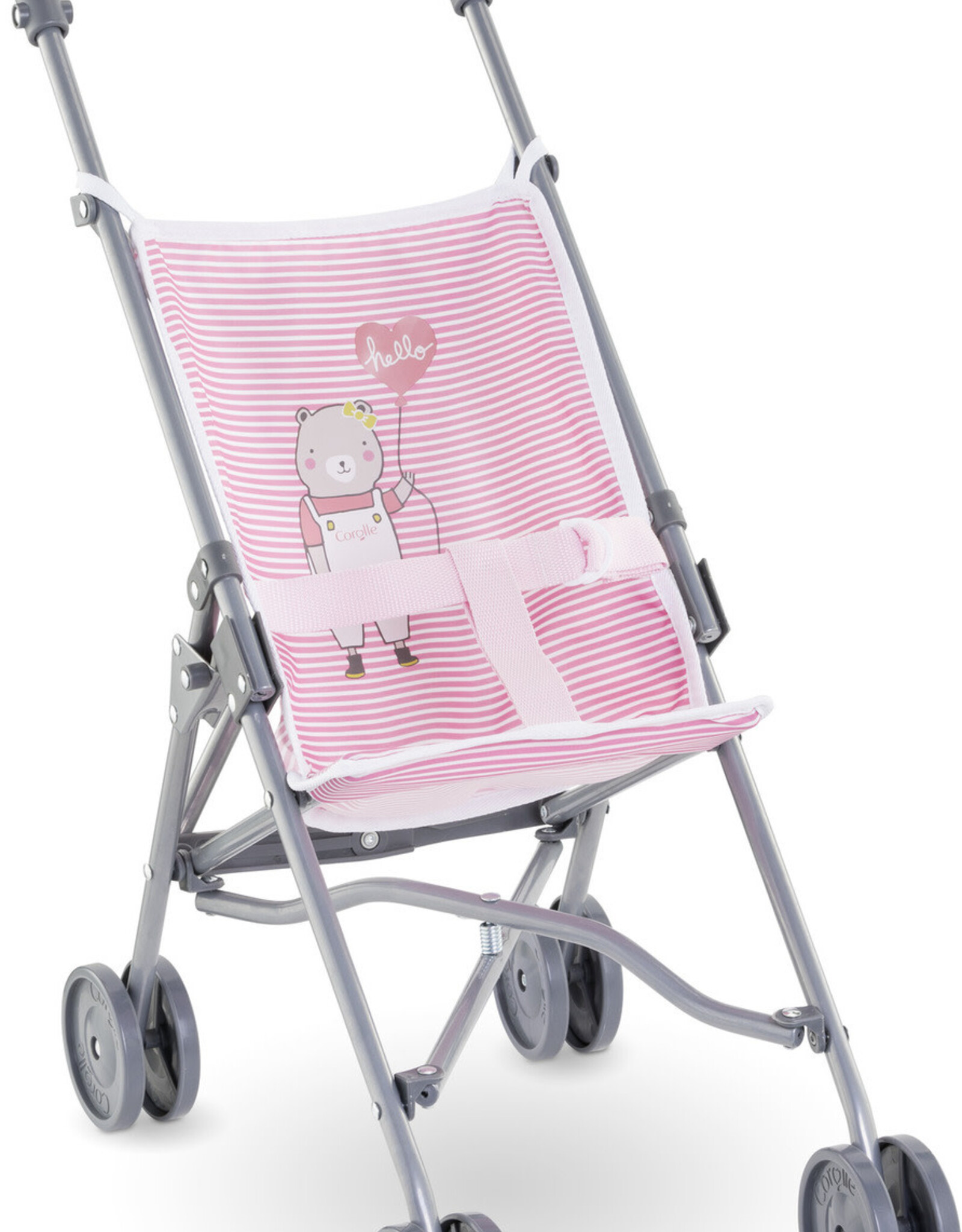 Corolle Umbrella Stroller: Pink Stripe