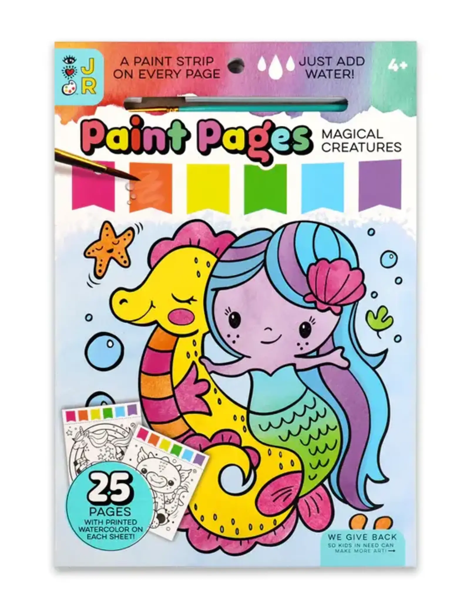 Bright Stripes Paint Pages: Magical Creatures