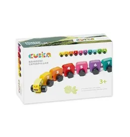 Toysmith Cubika Wooden Toy Rainbow  Caterpillar